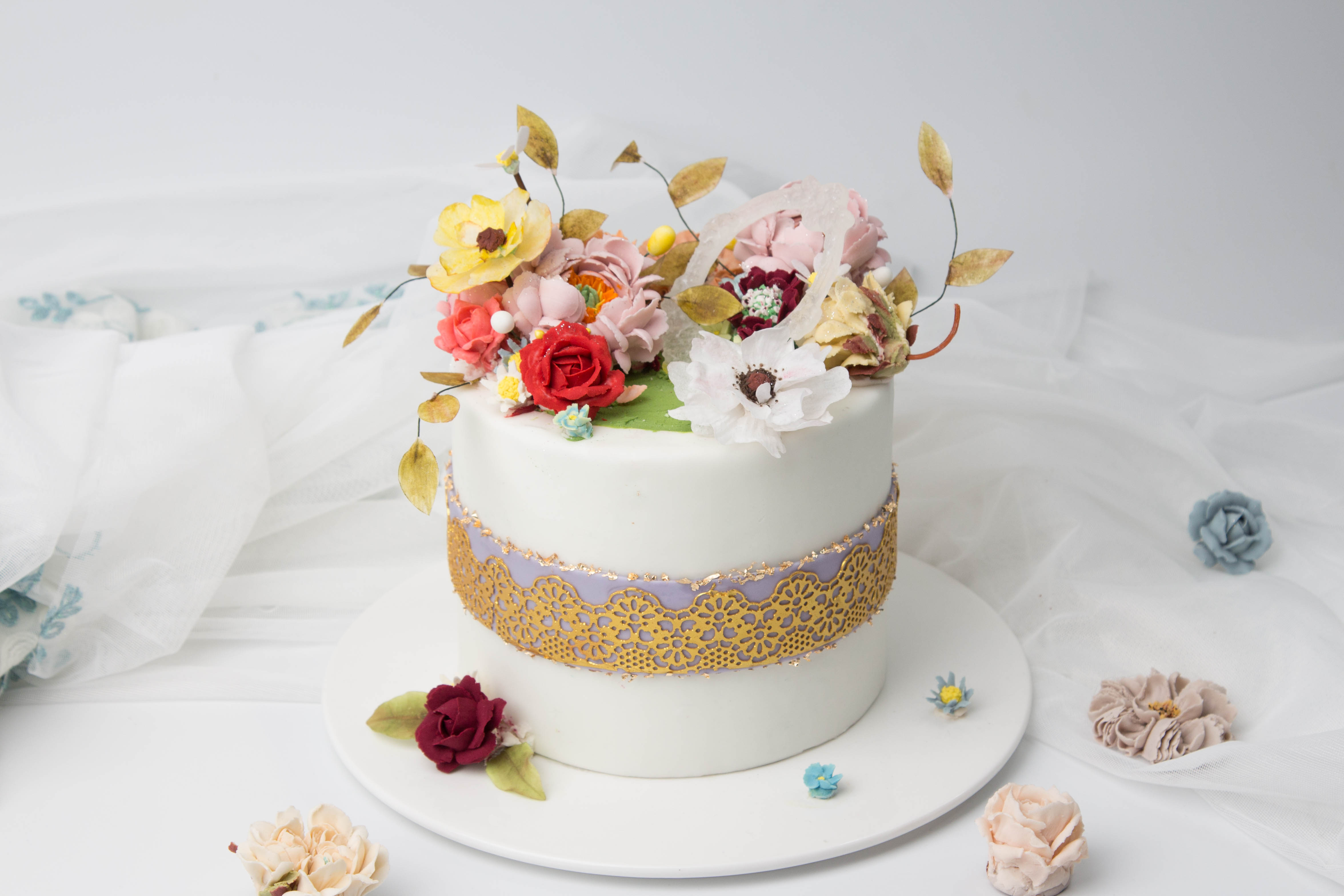 韩裱花卉蛋糕1